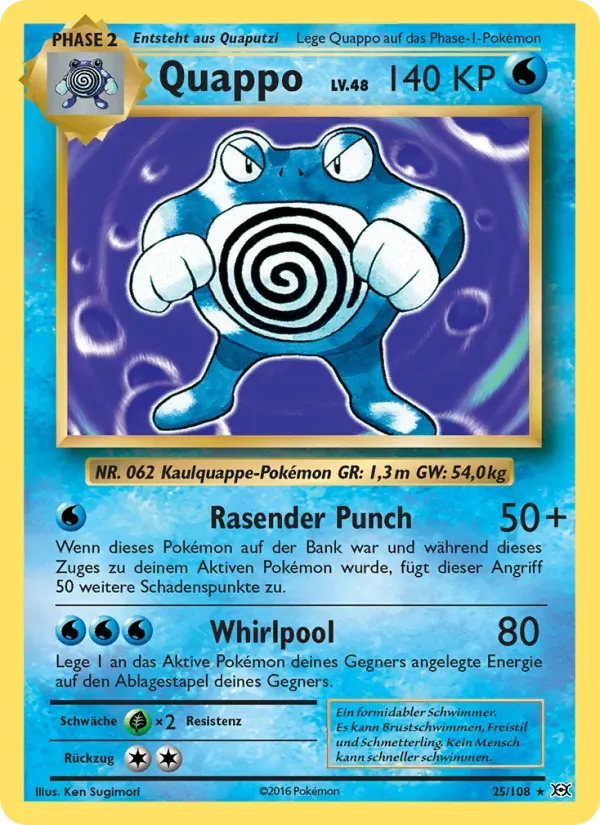 Quappo — Evolution 25 German Pokémon card