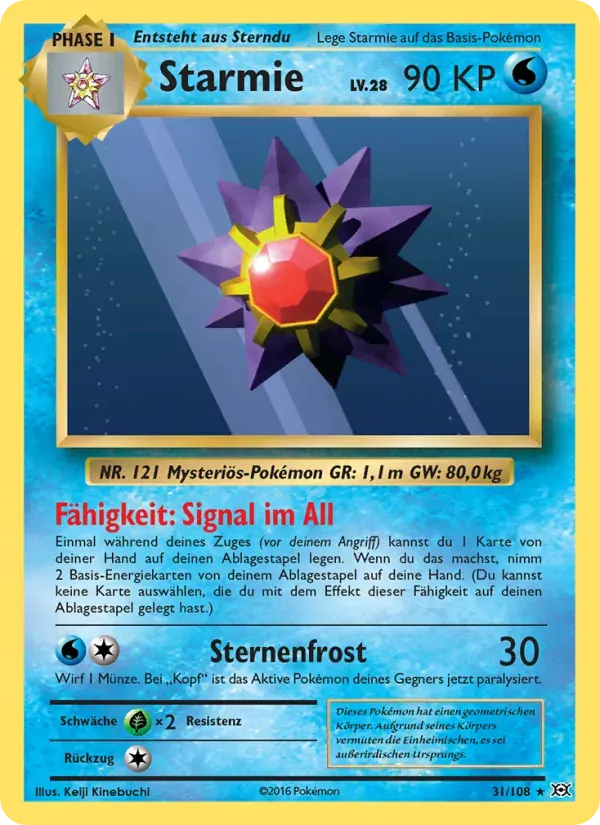 Starmie — Evolution 31 German Pokémon card