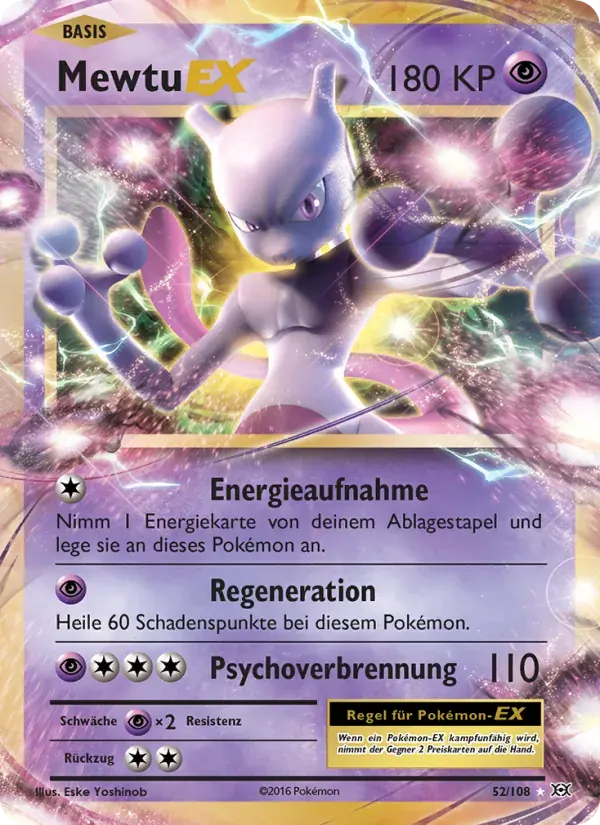 Mewtu EX — Evolution 52 German Pokémon card