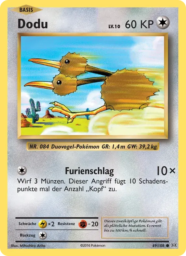 Dodu — Evolution 69 German Pokémon card