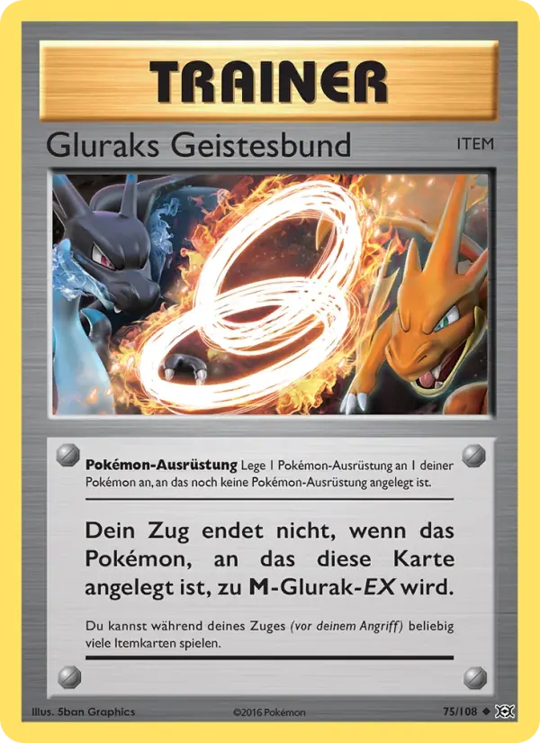 Gluraks Geistesbund — Evolution 75 German Pokémon card