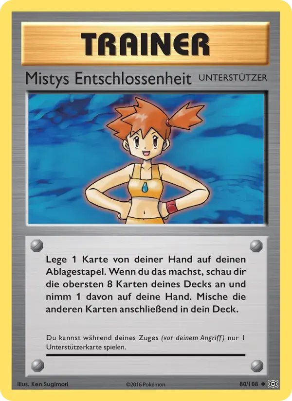 Mistys Entschlossenheit — Evolution 80 German Pokémon card