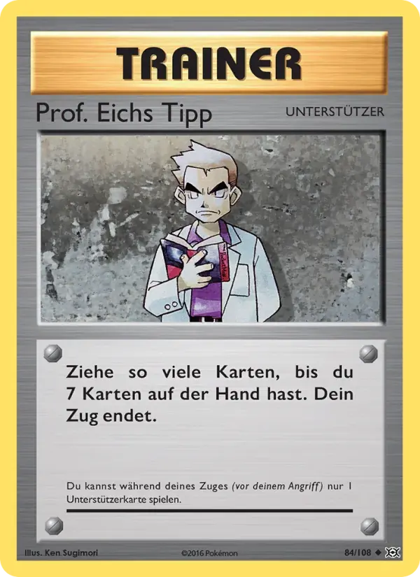 Prof. Eichs Tipp — Evolution 84 German Pokémon card