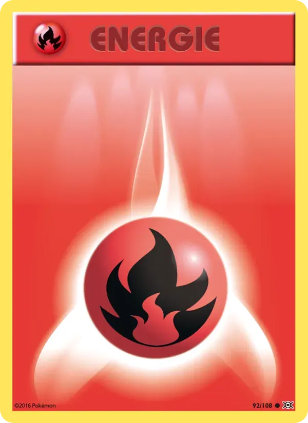 Feuer-Energie — Evolution 92 German Pokémon card