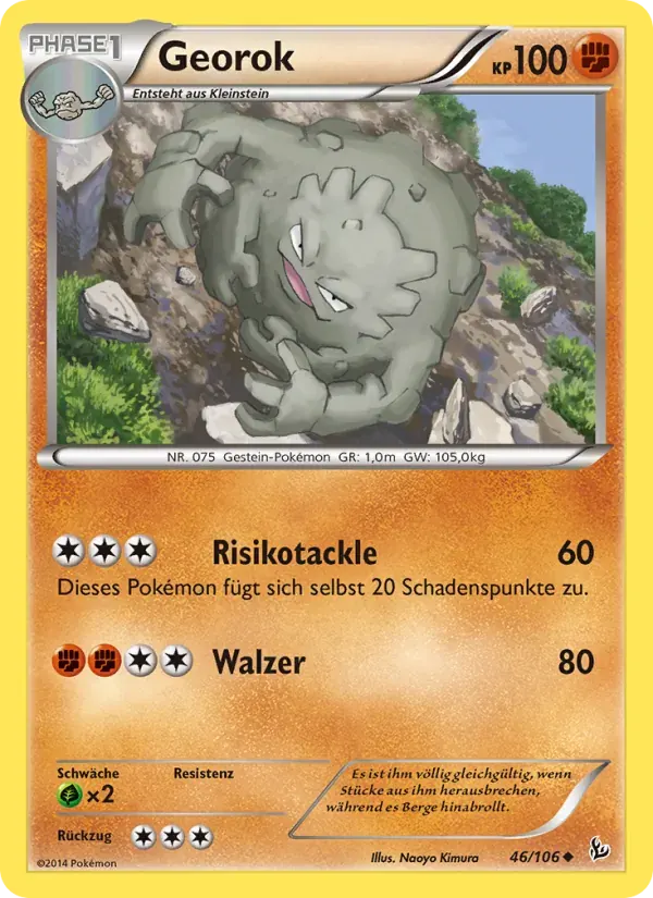 Georok — Flammenmeer 46 German Pokémon card