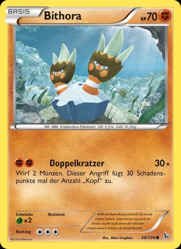 Bithora — Flammenmeer 48 German Pokémon card