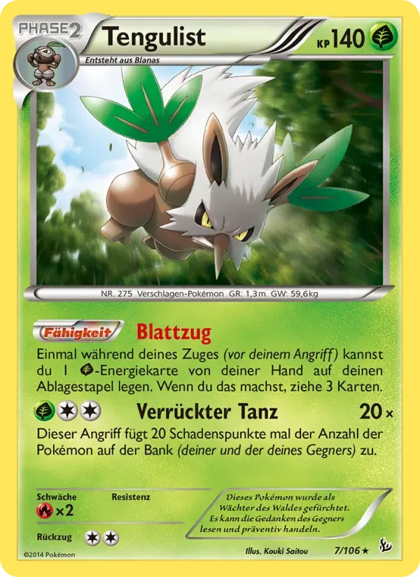 Tengulist — Flammenmeer 7 German Pokémon card
