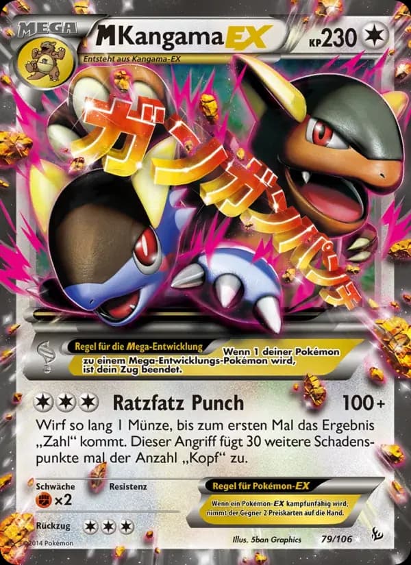 M-Kangama EX — Flammenmeer 79 German Pokémon card
