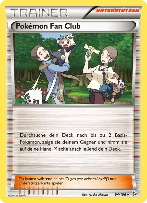 Pokémon Fan Club — Flammenmeer 94 German Pokémon card