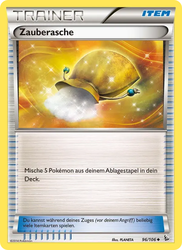 Zauberasche — Flammenmeer 96 German Pokémon card