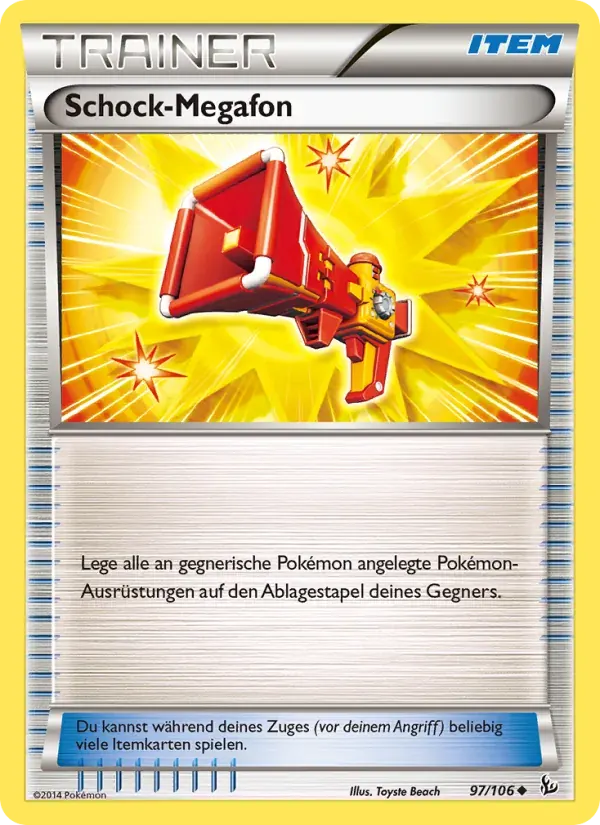 Schock-Megafon — Flammenmeer 97 German Pokémon card
