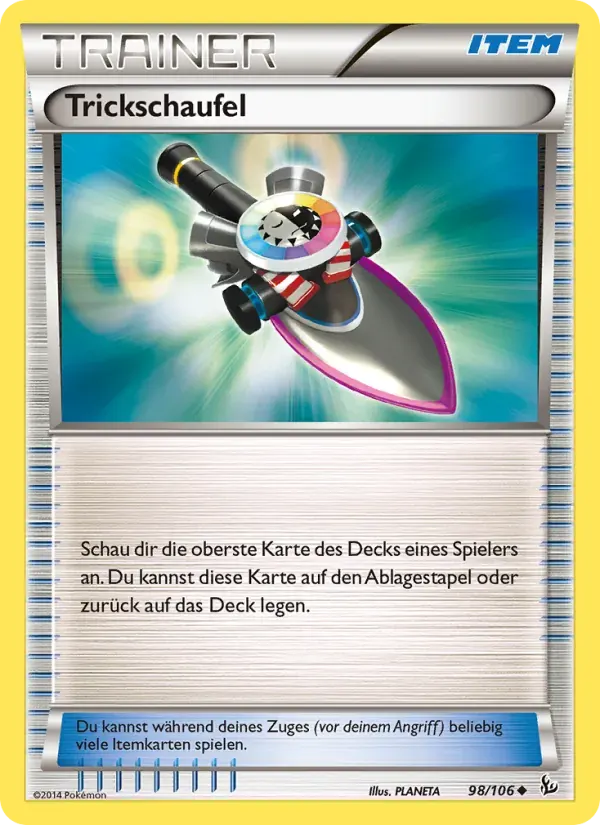 Trickschaufel — Flammenmeer 98 German Pokémon card
