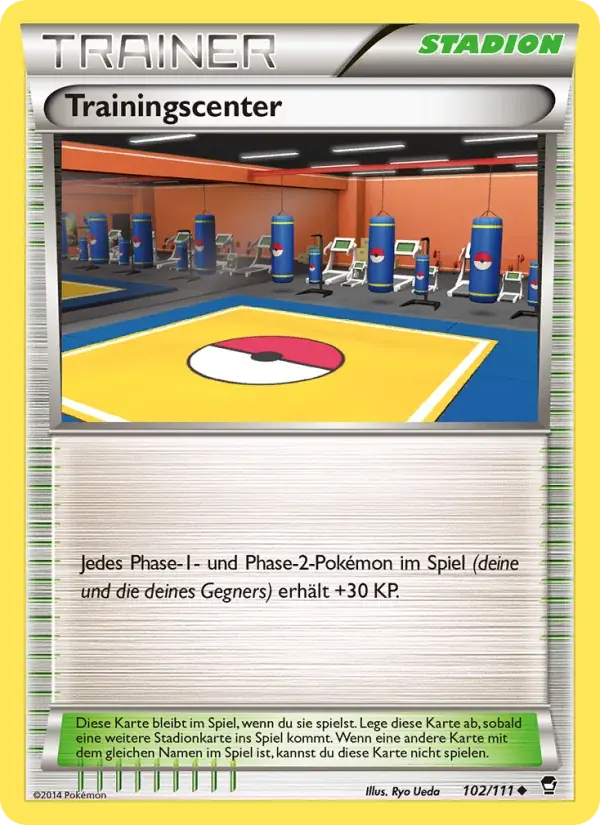Trainingscenter — Fliegende Fäuste 102 German Pokémon card