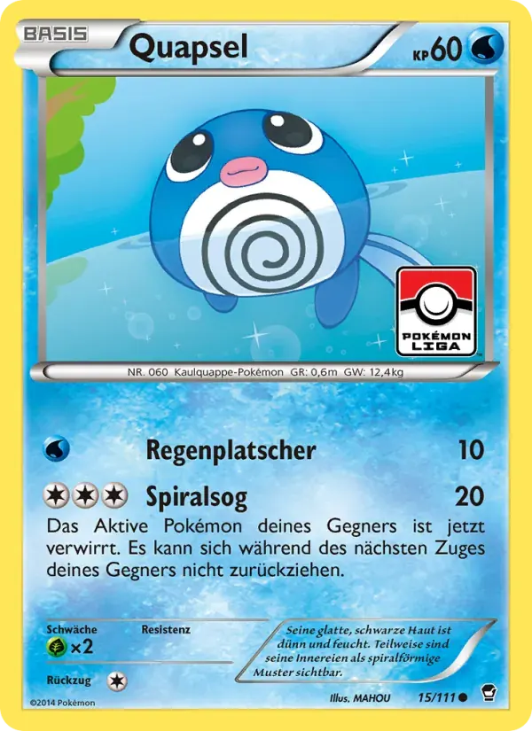 Quapsel — Fliegende Fäuste 15 German Pokémon card