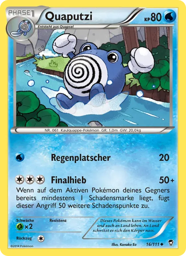 Quaputzi — Fliegende Fäuste 16 German Pokémon card