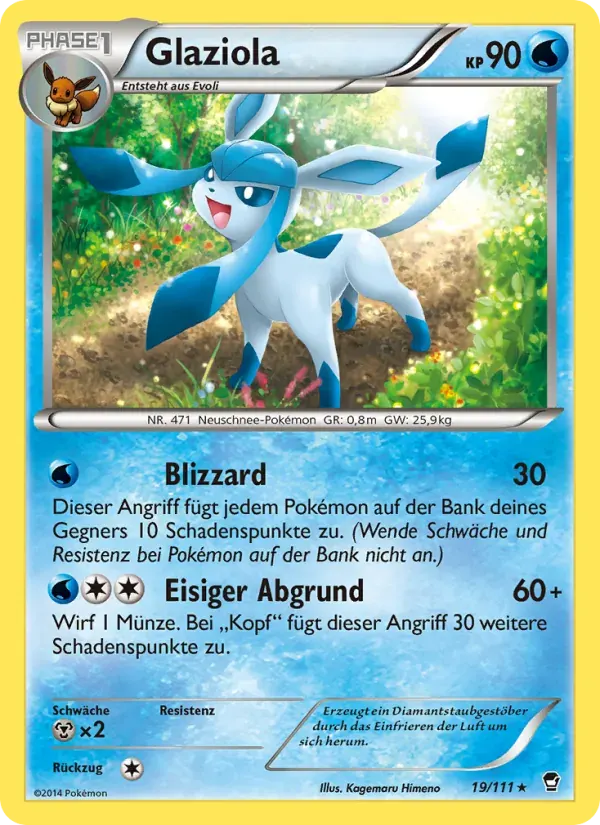 Glaziola — Fliegende Fäuste 19 German Pokémon card