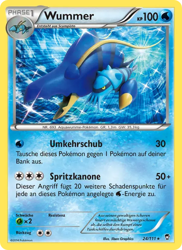 Wummer — Fliegende Fäuste 24 German Pokémon card