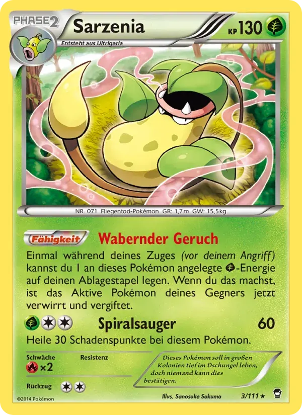 Sarzenia — Fliegende Fäuste 3 German Pokémon card