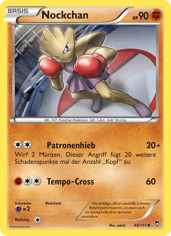 Nockchan — Fliegende Fäuste 48 German Pokémon card