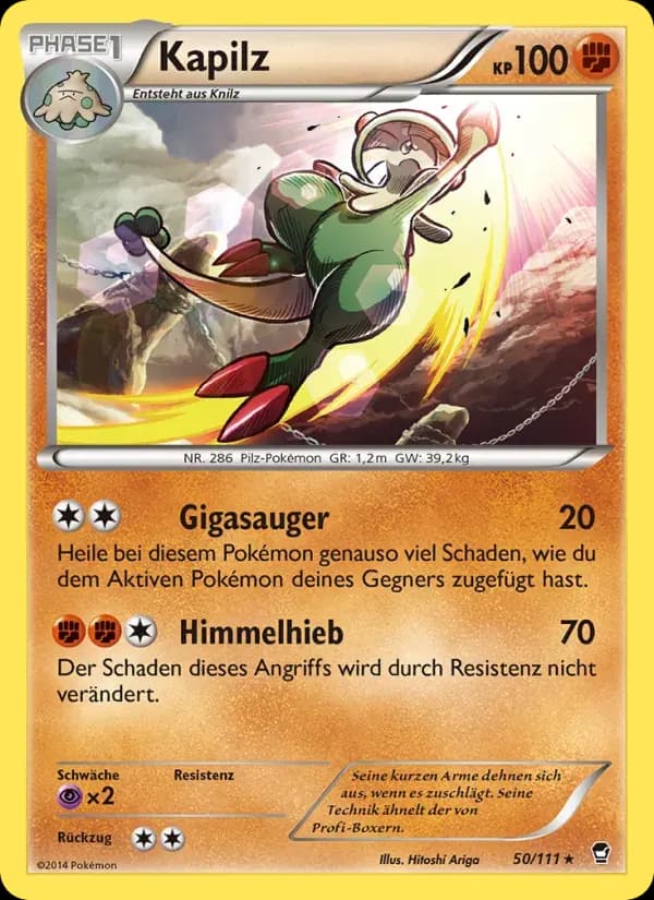 Kapilz — Fliegende Fäuste 50 German Pokémon card