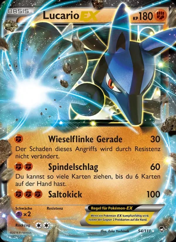 Lucario EX — Fliegende Fäuste 54 German Pokémon card