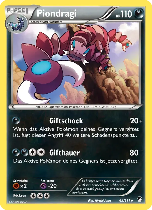 Piondragi — Fliegende Fäuste 65 German Pokémon card