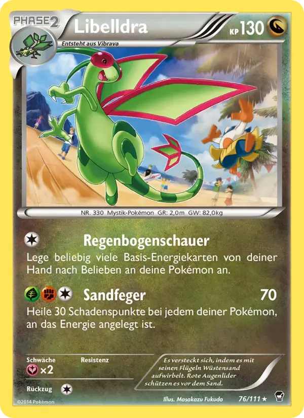 Libelldra — Fliegende Fäuste 76 German Pokémon card