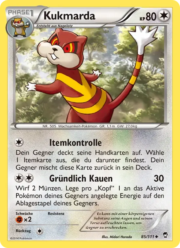 Kukmarda — Fliegende Fäuste 85 German Pokémon card