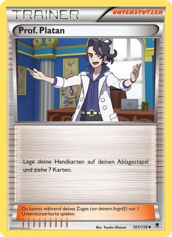 Prof. Platan — Phantomkräfte 101 German Pokémon card