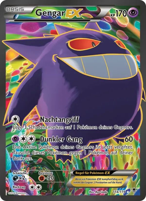 Gengar EX — Phantomkräfte 114 German Pokémon card