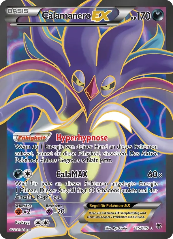 Calamanero EX — Phantomkräfte 115 German Pokémon card