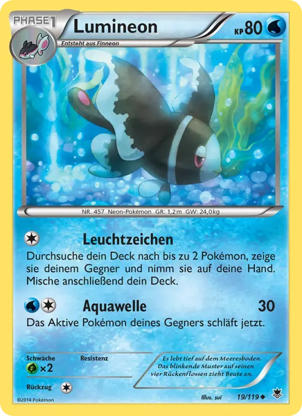 Lumineon — Phantomkräfte 19 German Pokémon card