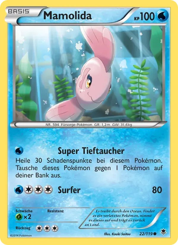 Mamolida — Phantomkräfte 22 German Pokémon card