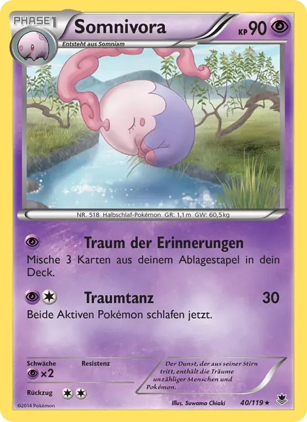 Somnivora — Phantomkräfte 40 German Pokémon card