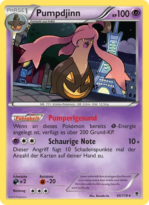 Pumpdjinn — Phantomkräfte 45 German Pokémon card