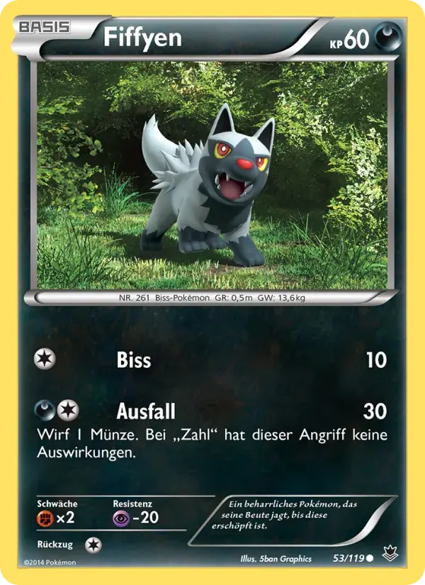 Fiffyen — Phantomkräfte 53 German Pokémon card