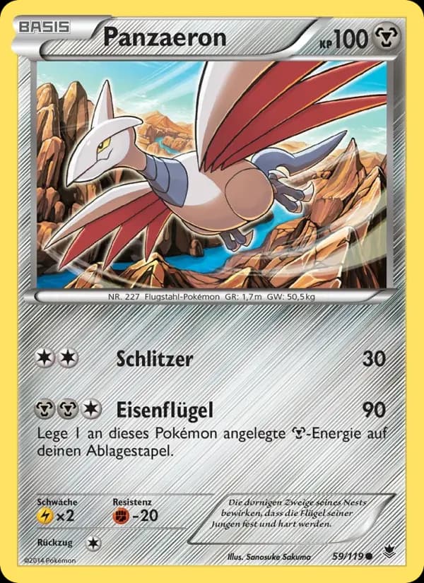Panzaeron — Phantomkräfte 59 German Pokémon card