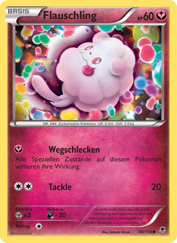 Flauschling — Phantomkräfte 68 German Pokémon card