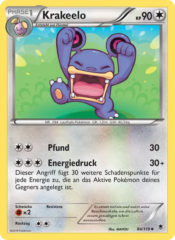 Krakeelo — Phantomkräfte 84 German Pokémon card