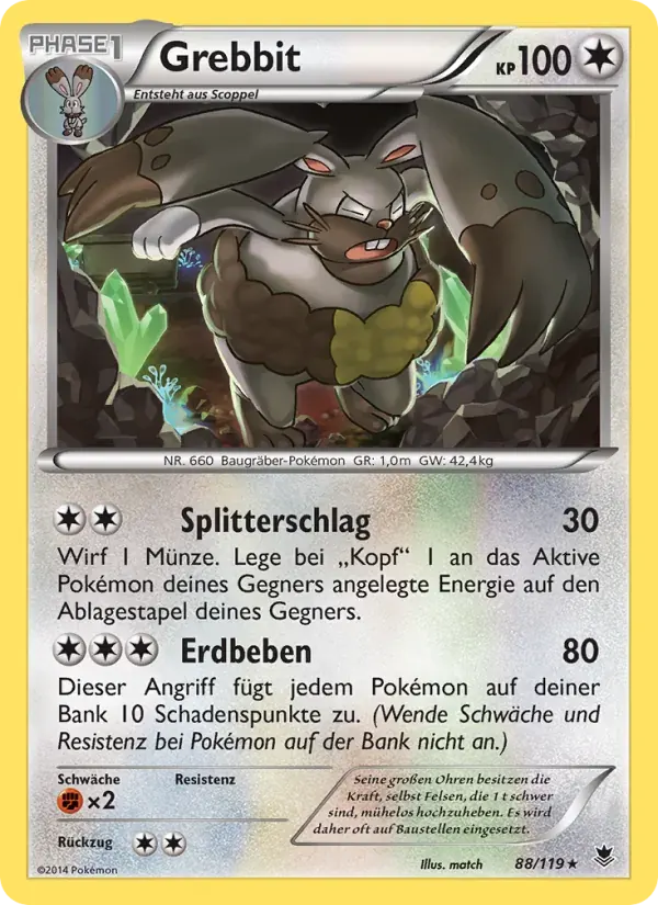 Grebbit — Phantomkräfte 88 German Pokémon card