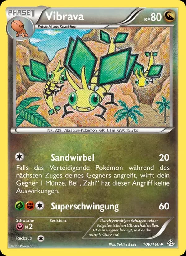 Vibrava — Protoshock 109 German Pokémon card
