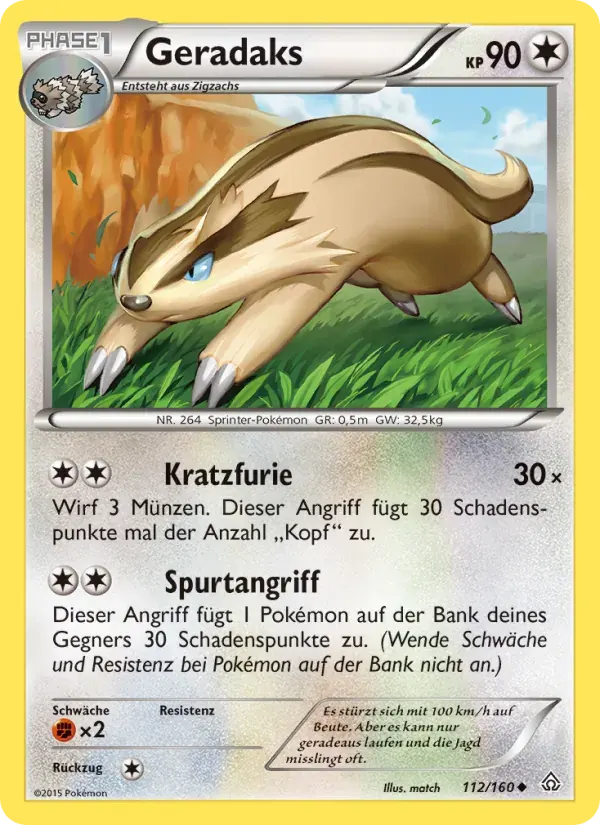 Geradaks — Protoshock 112 German Pokémon card