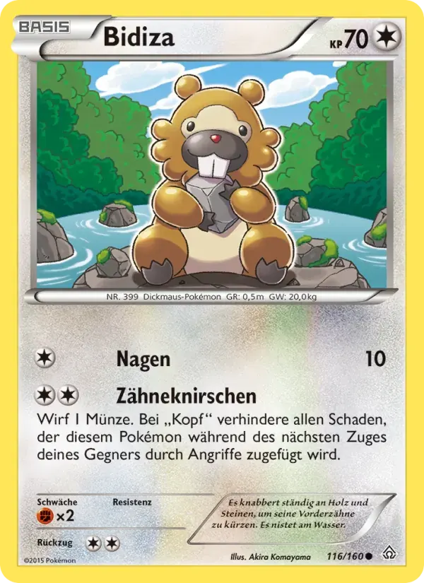 Bidiza — Protoshock 116 German Pokémon card