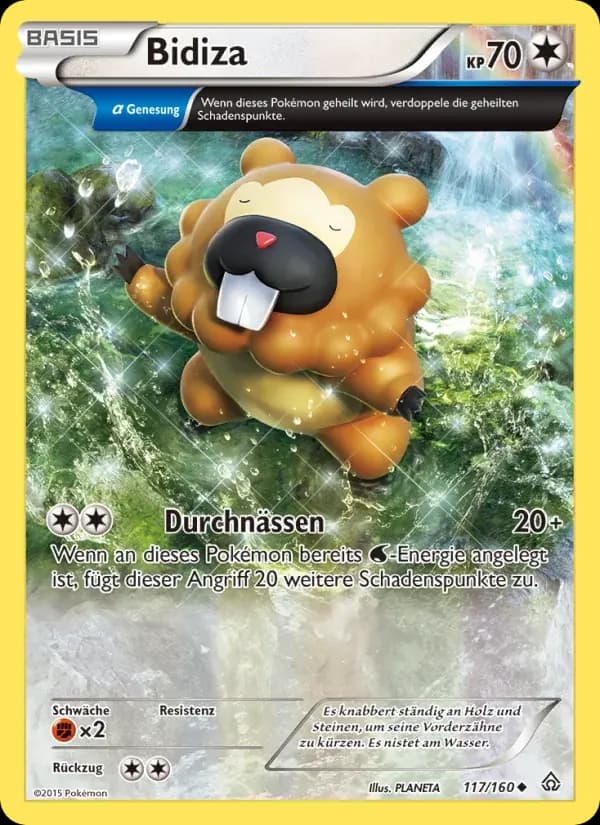 Bidiza — Protoshock 117 German Pokémon card