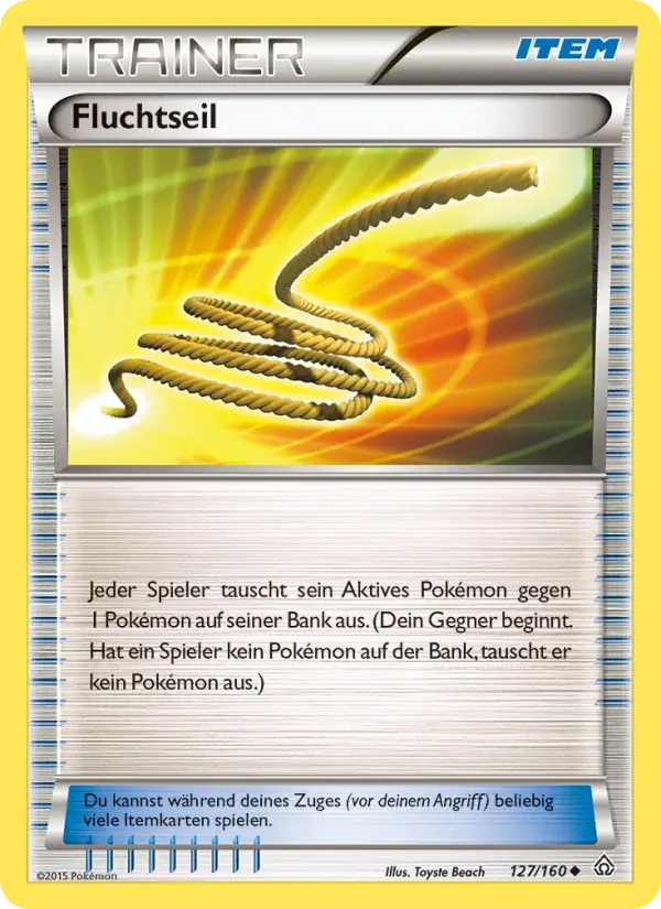 Fluchtseil — Protoshock 127 German Pokémon card