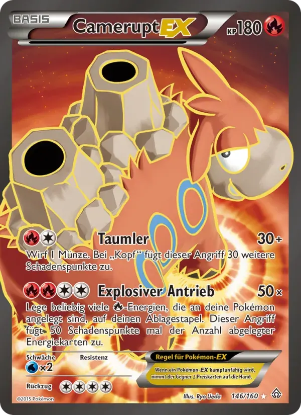 Camerupt EX — Protoshock 146 German Pokémon card