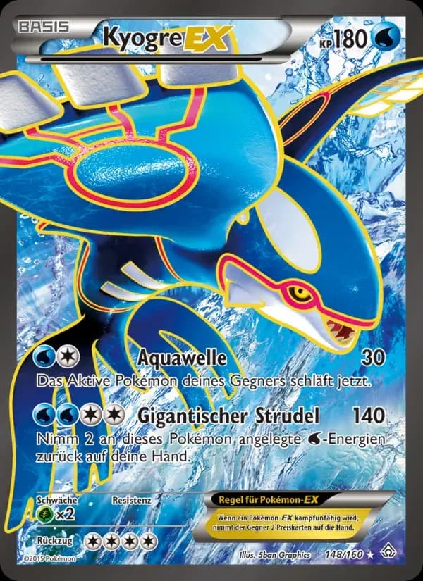 Kyogre EX — Protoshock 148 German Pokémon card