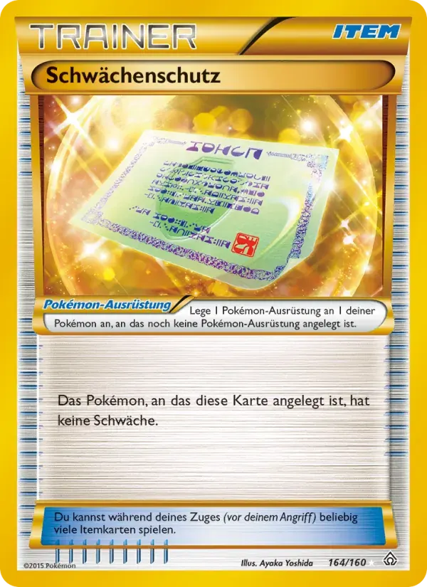 Schwächenschutz — Protoshock 164 German Pokémon card