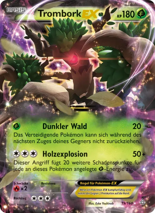 Trombork EX — Protoshock 19 German Pokémon card