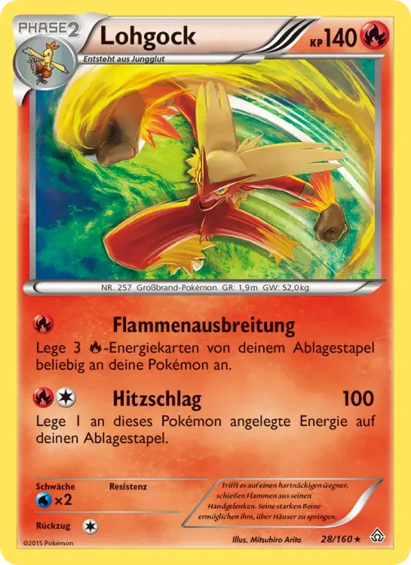 Lohgock — Protoshock 28 German Pokémon card